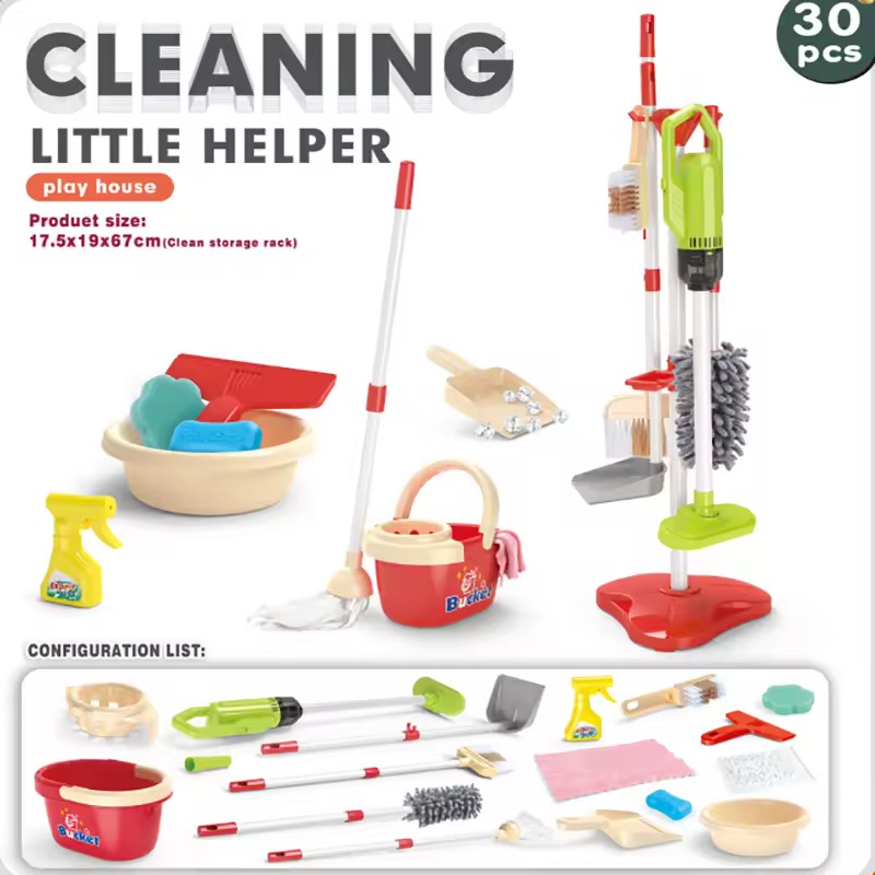 Kids Outdoor Broom - Mainan Bermain Peran Anak-anak, Alat Kebersihan
